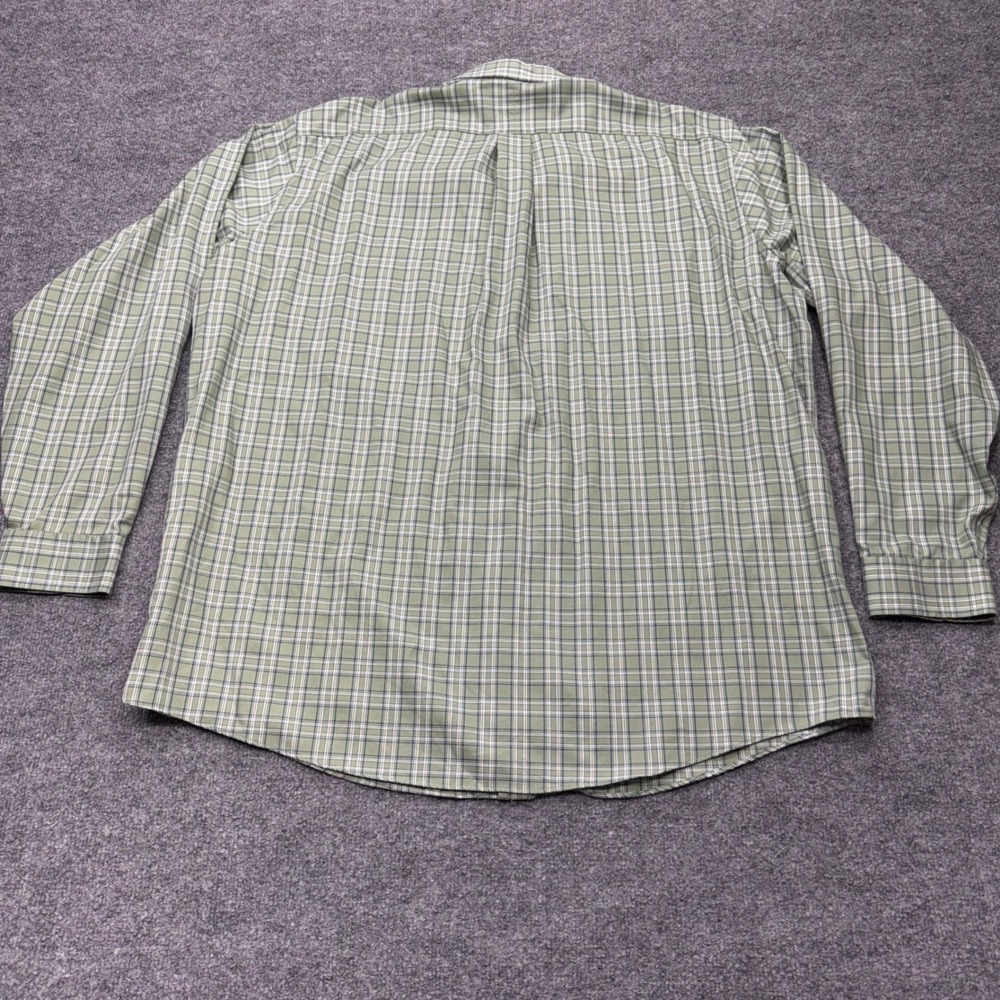 LL Bean Mens XL Green Plaid Traditional Fit Cotton Button Down Shirt 503307 - Picture 8 of 8